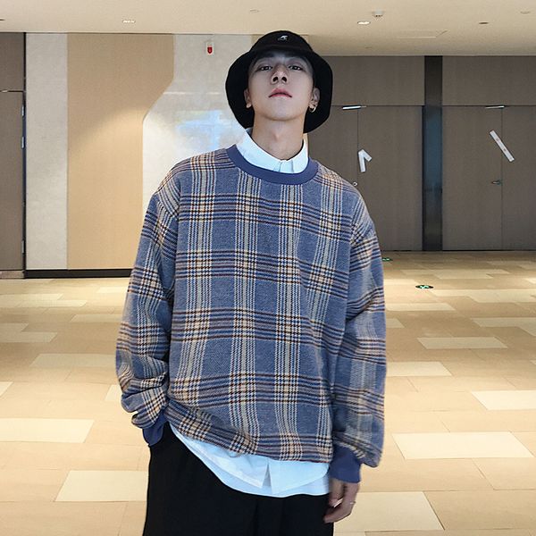 spring and autumn men's new cotton leisure clothes young students plaid ribbon oversized fashion woolen hoodies, Black
spring and autumn men's new cotton leisure clothes young students plaid ribbon oversized fashion woolen hoodies, Black