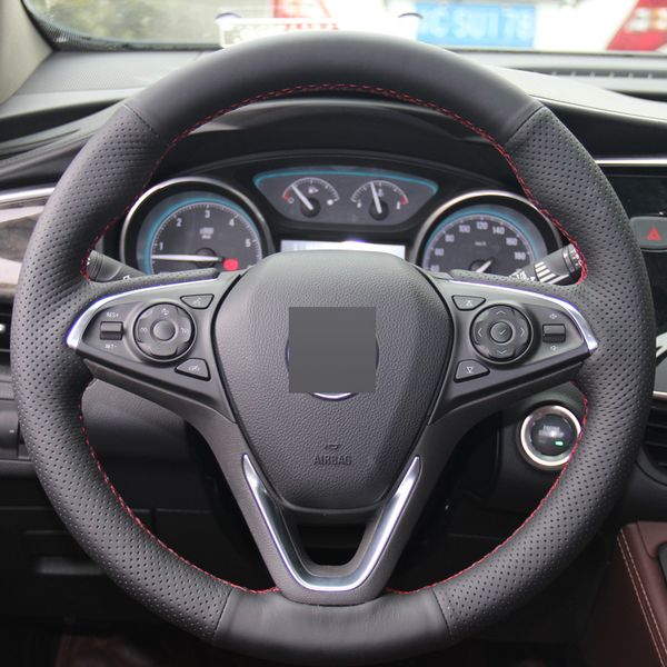 black leather diy hand-stitched car steering wheel cover for buick envision 2014 2015
black leather diy hand-stitched car steering wheel cover for buick envision 2014 2015