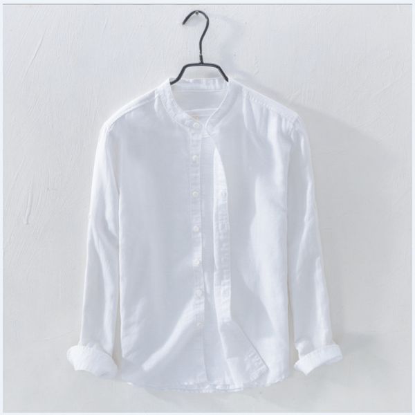 men's casual shirts linen men comfortable breathable natural shirt 2021 thin long sleeve mandarin collar, White;black
men's casual shirts linen men comfortable breathable natural shirt 2021 thin long sleeve mandarin collar, White;black