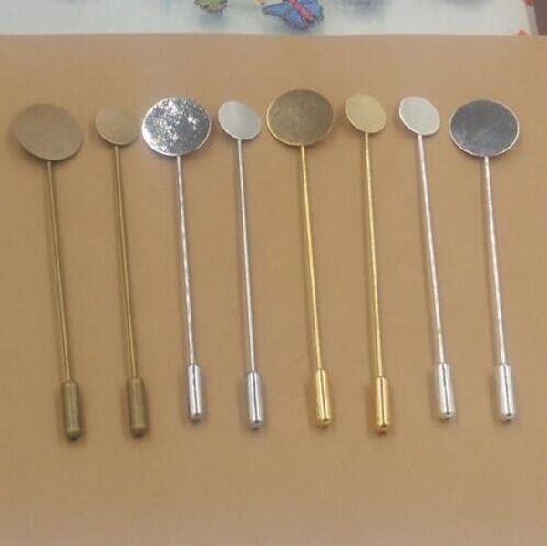 10pcs 10/15mm pad silver/gold/bronze safety brooch pins copper long lapel pin base, blank stick pin brooch settings bezel trays, Gray
10pcs 10/15mm pad silver/gold/bronze safety brooch pins copper long lapel pin base, blank stick pin brooch settings bezel trays, Gray