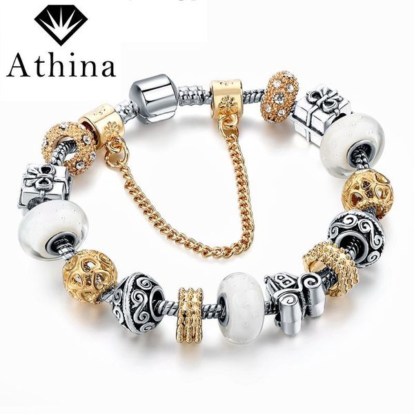 athina fashion jewelry gold charm bracelets for women with glass beads & crystal silver bracelet & bangles diy pulsera sbr160280
athina fashion jewelry gold charm bracelets for women with glass beads & crystal silver bracelet & bangles diy pulsera sbr160280