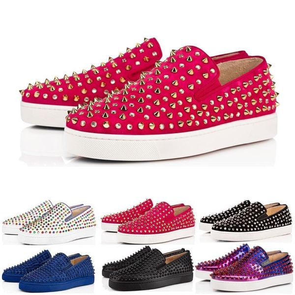 2019 Designer fashion Low Red Bottom Studded Spikes Flats shoes For Men Women Party Genuine Leather casual Sneakers size 36-47
2019 Designer fashion Low Red Bottom Studded Spikes Flats shoes For Men Women Party Genuine Leather casual Sneakers size 36-47