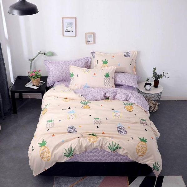 2019 cartoon pineapples beige bedding sets microfiber brush polyester bedlinens twin full king duvet cover set pillowcases
2019 cartoon pineapples beige bedding sets microfiber brush polyester bedlinens twin full king duvet cover set pillowcases