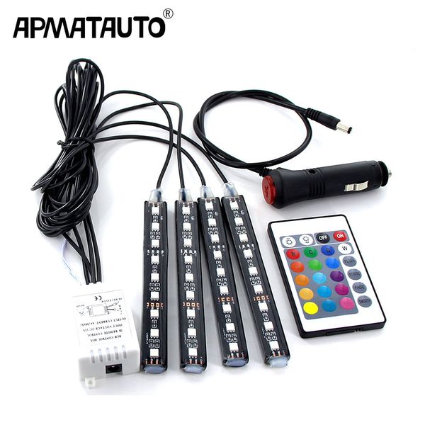 car rgb led strip 4*9pcs smd 10w car interior decorative atmosphere strip auto rgb pathway floor light remote control 12v
car rgb led strip 4*9pcs smd 10w car interior decorative atmosphere strip auto rgb pathway floor light remote control 12v