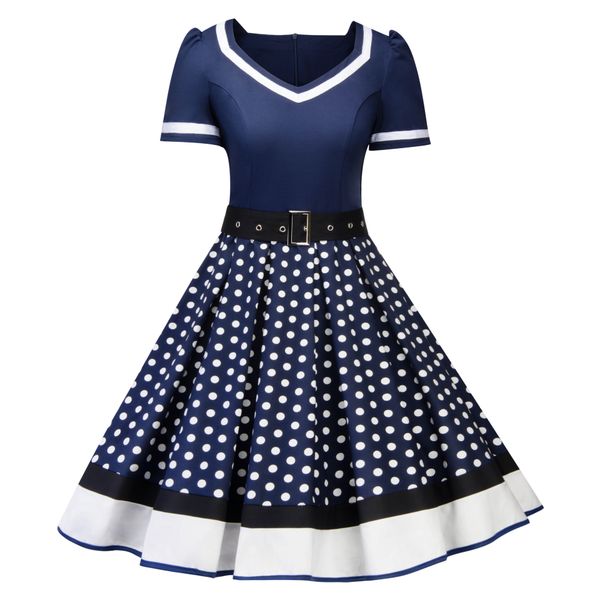 hepburn style 50s retro polka dot dress foreign trade womens retro dress cross-border, White;black
hepburn style 50s retro polka dot dress foreign trade womens retro dress cross-border, White;black