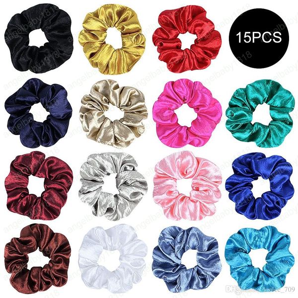 ins 15 color women girls satin elastic ring hair ties accessories ponytail holder hairbands rubber band scrunchies christmas red headband, Slivery;white
ins 15 color women girls satin elastic ring hair ties accessories ponytail holder hairbands rubber band scrunchies christmas red headband, Slivery;white