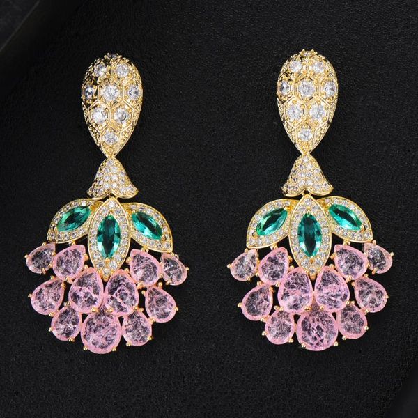 godk grape flower long drop earring for women wedding cubic zirconia crystal statement party bridal fringed jewelry gift, Silver
godk grape flower long drop earring for women wedding cubic zirconia crystal statement party bridal fringed jewelry gift, Silver