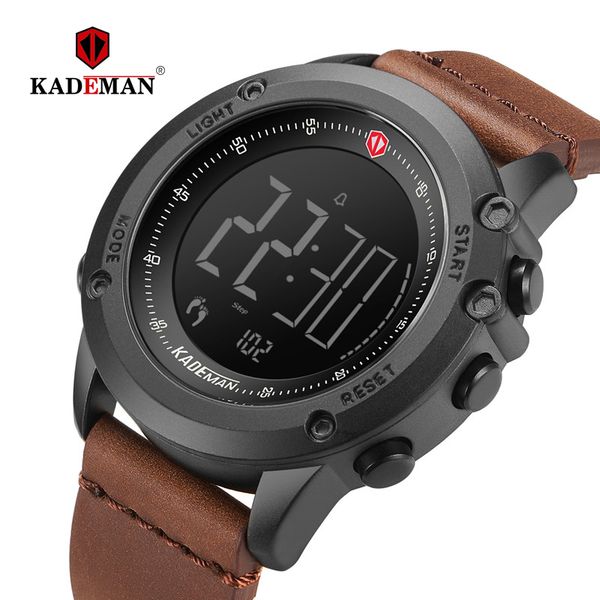 kademan military sports men's watch digital display waterproof step counter leather clock luxury brand led male wristwatches, Slivery;brown
kademan military sports men's watch digital display waterproof step counter leather clock luxury brand led male wristwatches, Slivery;brown