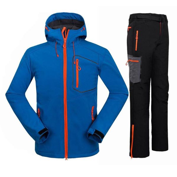outdoor jackets&hoodies 2021 winter waterproof climbing mountain hiking jacket + pants fleece softshell camping hunting sports suit for men, Blue;black
outdoor jackets&hoodies 2021 winter waterproof climbing mountain hiking jacket + pants fleece softshell camping hunting sports suit for men, Blue;black