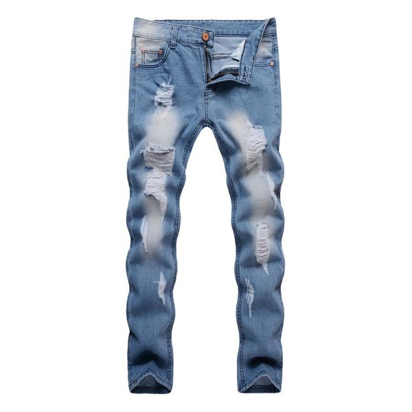 men's jeans distressed for men, Blue