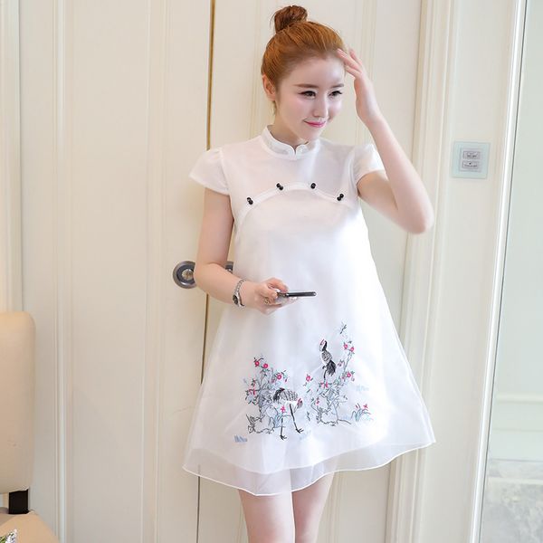 women dresses maternity nursing dress for pregnant embroidey pregnancy women's dress clothing mother retro tide casual clothing, White
women dresses maternity nursing dress for pregnant embroidey pregnancy women's dress clothing mother retro tide casual clothing, White