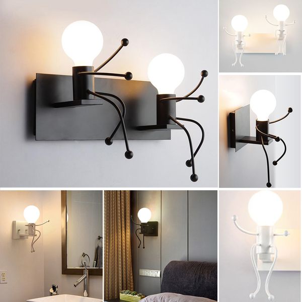 double head modern indoor robot wall light creative personality bedside corridor metal hanging lamp for room decorate
double head modern indoor robot wall light creative personality bedside corridor metal hanging lamp for room decorate
