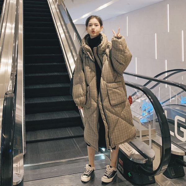 korean-style over-the-knee cotton coat women's exta-long 2019 new style grid hong yu rong cotton-padded clothes ins down coat wi, Blue;black
korean-style over-the-knee cotton coat women's exta-long 2019 new style grid hong yu rong cotton-padded clothes ins down coat wi, Blue;black