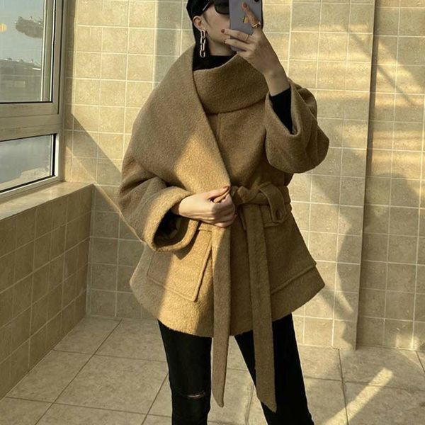 2019 new winter scarf collar full sleeves wool asymmetrical woolen jacket with waist belt xx109, Black
2019 new winter scarf collar full sleeves wool asymmetrical woolen jacket with waist belt xx109, Black