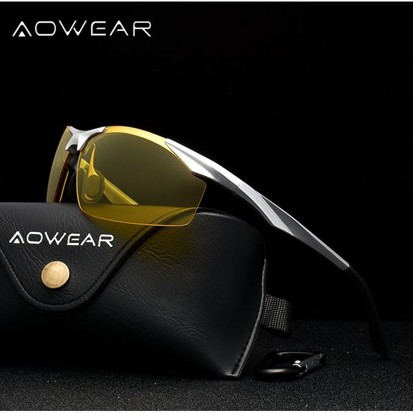 aowear aluminum hd night vision glasses for driving goggles yellow sunglasses men polarized safe uv400 night driving eyewear, White;black
aowear aluminum hd night vision glasses for driving goggles yellow sunglasses men polarized safe uv400 night driving eyewear, White;black