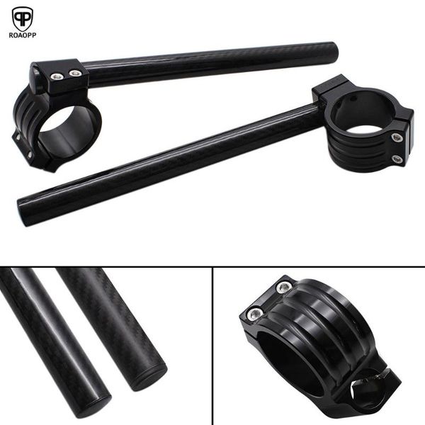 roaopp carbon fiber motorcycle cafe racer handlebar racing adjustable 50 mm clip-on fork handle bar black
roaopp carbon fiber motorcycle cafe racer handlebar racing adjustable 50 mm clip-on fork handle bar black