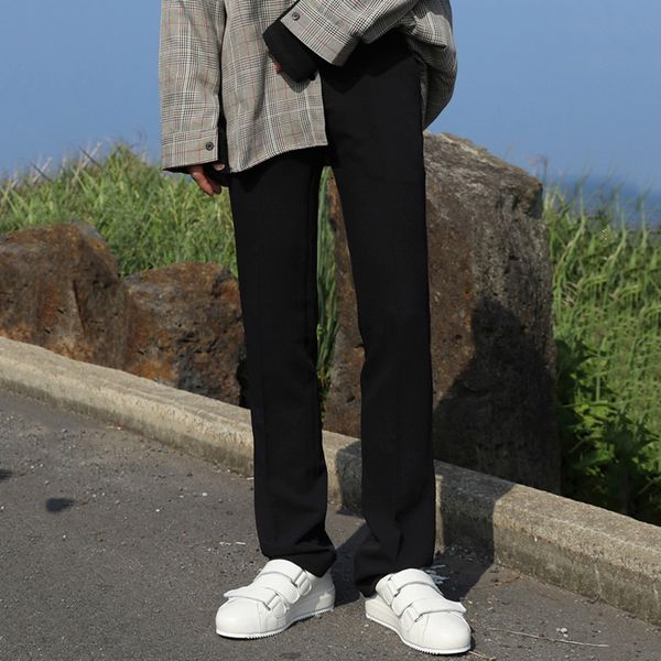 ewq / men's wear casual suit pants for male korean fashion loose black straight pants wide leg all-match 2020 summer new 9y2257, White;black
ewq / men's wear casual suit pants for male korean fashion loose black straight pants wide leg all-match 2020 summer new 9y2257, White;black