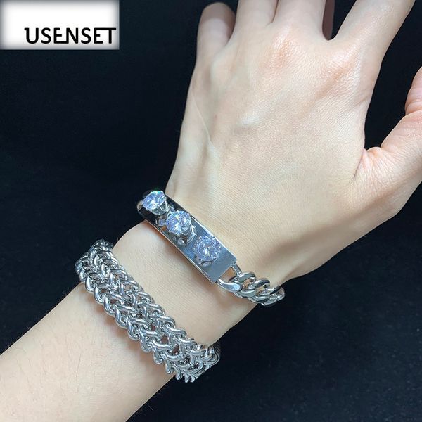 usenset charm jewelry stainless steel zircon bracelet for women natural stone cuban link chain bracelets, Black
usenset charm jewelry stainless steel zircon bracelet for women natural stone cuban link chain bracelets, Black