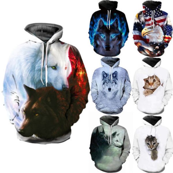fashion men hoodies 3d wolf animal print pullover hooded warm casual hoodie sweatshirt autumn winter men outwear size s-3xl, Black
fashion men hoodies 3d wolf animal print pullover hooded warm casual hoodie sweatshirt autumn winter men outwear size s-3xl, Black