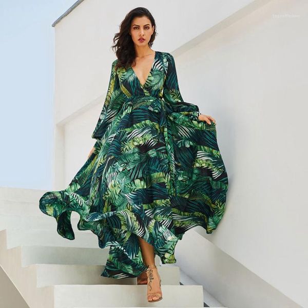 women vintacy long sleeve dress green tropical beach vintage maxi dresses boho casual v neck belt lace up tunic draped plus size dress1, Black;gray
women vintacy long sleeve dress green tropical beach vintage maxi dresses boho casual v neck belt lace up tunic draped plus size dress1, Black;gray