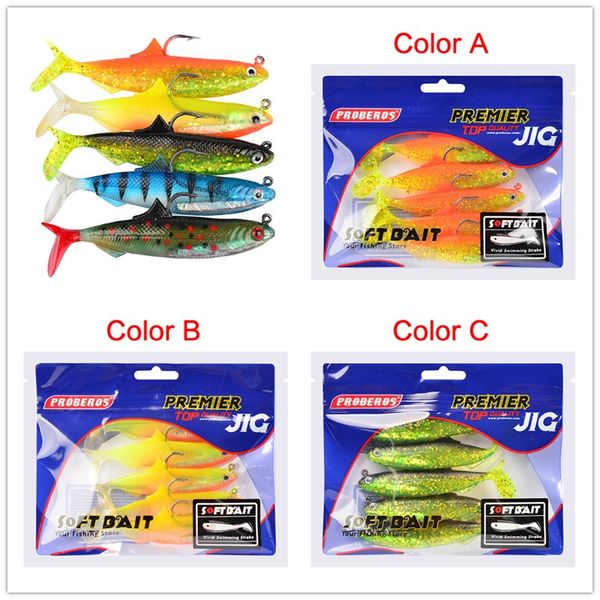 new realistic rubber fish shad soft baitfish 6colors 10.5cm 21g lead head natural swimming trout fishing lure 5pc/lot
new realistic rubber fish shad soft baitfish 6colors 10.5cm 21g lead head natural swimming trout fishing lure 5pc/lot