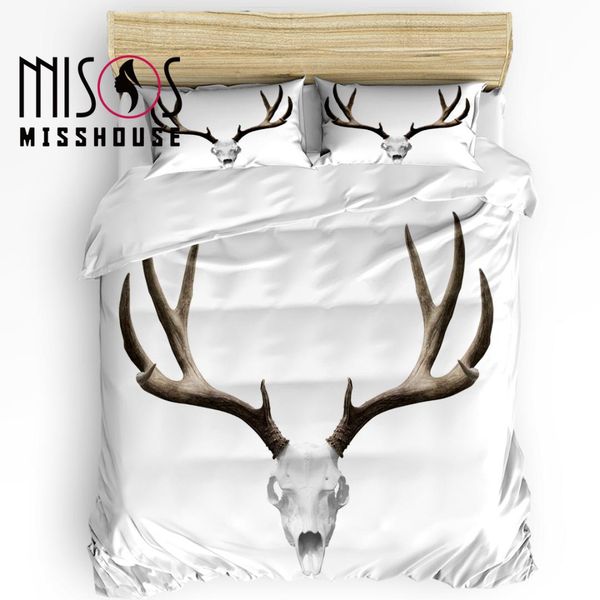 misshouse bedding sets reindeer skull animal head antlers white home textile 3pcs duvet cover set comforter cover pillowcases
misshouse bedding sets reindeer skull animal head antlers white home textile 3pcs duvet cover set comforter cover pillowcases
