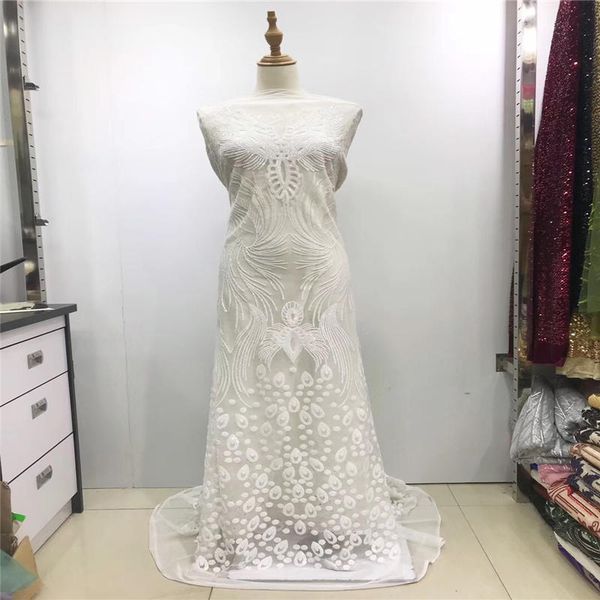 sequined style african net wedding lace fabric 2017 new nigeria sequins guipure tulle sewing evening dress material, Black;white
sequined style african net wedding lace fabric 2017 new nigeria sequins guipure tulle sewing evening dress material, Black;white