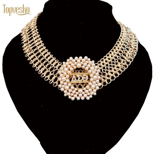 esko women fashionbig statement choker delta sigma theta pearl necklace set jewelry, Silver
esko women fashionbig statement choker delta sigma theta pearl necklace set jewelry, Silver