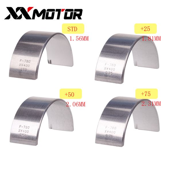 4pcs crankshaft crank shaft connecting rod bearing std oversize +0.25 +0.5 +0.75mm for yamaha xv400 ds400 xvs400 drag star 2nt
4pcs crankshaft crank shaft connecting rod bearing std oversize +0.25 +0.5 +0.75mm for yamaha xv400 ds400 xvs400 drag star 2nt