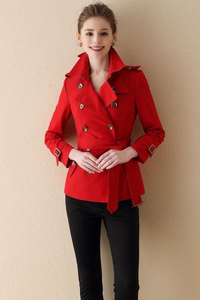 women's trench coats gabardine short windbreaker belt waterproof new english style autumn winter solid color british loose leisure a14x, Tan;black
women's trench coats gabardine short windbreaker belt waterproof new english style autumn winter solid color british loose leisure a14x, Tan;black