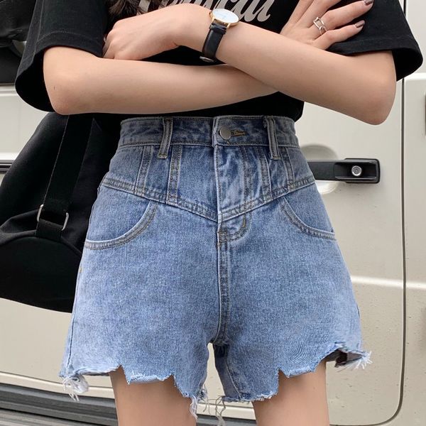 women's 2020 summer new jeans shorts high waist slim loose all-match irregular wide leg pants, Blue
women's 2020 summer new jeans shorts high waist slim loose all-match irregular wide leg pants, Blue