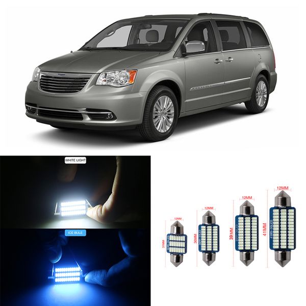 

13pcs car interior light canbus white led bulbs kit map dome trunk license plate lights lamp for town country 2008-2013