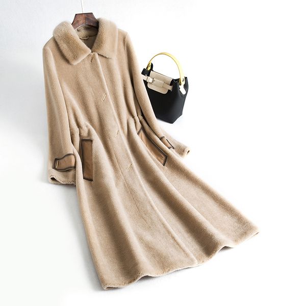 real fur coat collar wool jacket autumn winter coat women clothes 2020 korean vintage sheep shearling fur suede lining, Black
real fur coat collar wool jacket autumn winter coat women clothes 2020 korean vintage sheep shearling fur suede lining, Black