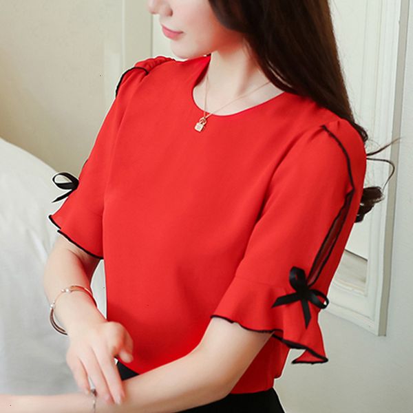 summer women blouse shirt fashion 2019 bow short sleeve chiffon womens sweet o neck red feminine blusas d621 30, White
summer women blouse shirt fashion 2019 bow short sleeve chiffon womens sweet o neck red feminine blusas d621 30, White