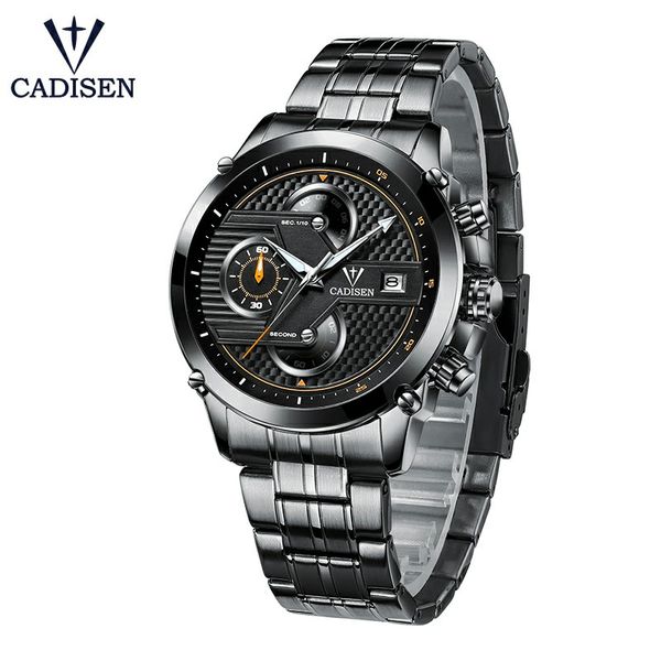 cadisen men's luxury business casual quartz watch stainless steel chronograph watch, Slivery;brown
cadisen men's luxury business casual quartz watch stainless steel chronograph watch, Slivery;brown