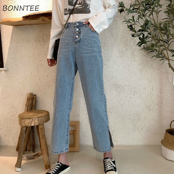 jeans women side-slit irregular high waist buttons denim korean style simple trendy ankle-length all-match womens daily harajuku, Blue
jeans women side-slit irregular high waist buttons denim korean style simple trendy ankle-length all-match womens daily harajuku, Blue