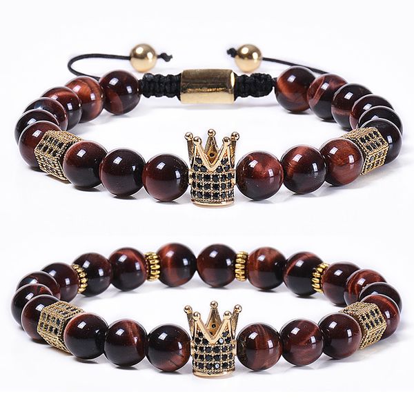 2pcs/set natural red tiger eyes beads braided bracelets men women cz crown yoga bracelet chakra healing reiki couple bracelet, Black
2pcs/set natural red tiger eyes beads braided bracelets men women cz crown yoga bracelet chakra healing reiki couple bracelet, Black