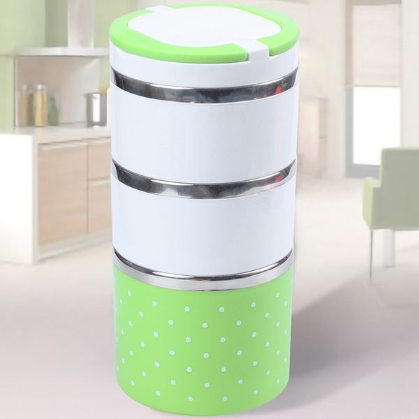 3layers thermal bento lunch box thermos for food stainless steel insulation storage food container dinnerware sets green
3layers thermal bento lunch box thermos for food stainless steel insulation storage food container dinnerware sets green