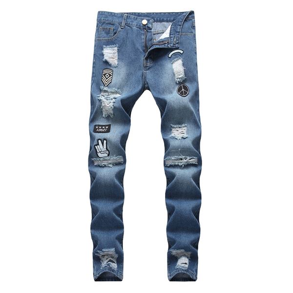 septhydrogen brand hole embroidered jeans slim men trousers mens casual thin summer denim pants classic cowboys young man black blue
septhydrogen brand hole embroidered jeans slim men trousers mens casual thin summer denim pants classic cowboys young man black blue