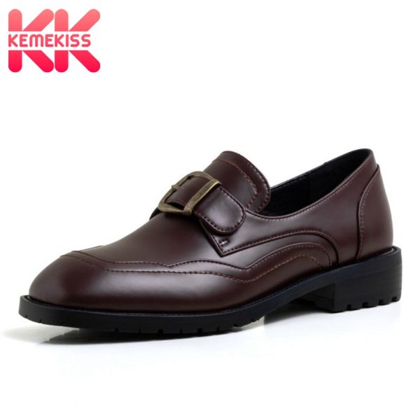 kemekiss women brogue shoes daily office lady work women flats round toe buckle metal non-slip soft mujer footwear size 31-43, Black
kemekiss women brogue shoes daily office lady work women flats round toe buckle metal non-slip soft mujer footwear size 31-43, Black