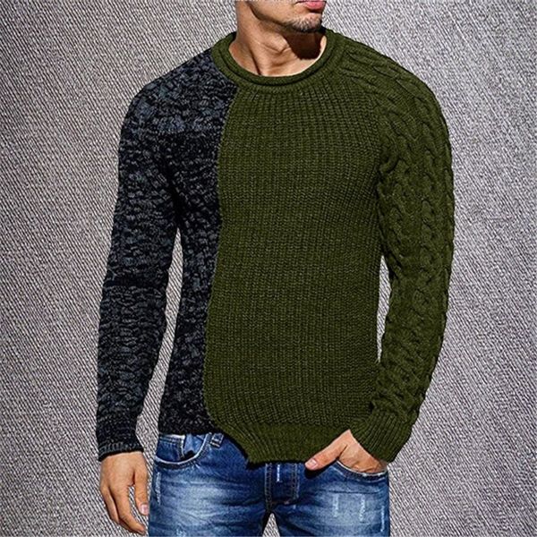 2020 new bicolor sweater men's fashion trend slim o-neck long-sleeved sweater wild casual color matching, White;black
2020 new bicolor sweater men's fashion trend slim o-neck long-sleeved sweater wild casual color matching, White;black