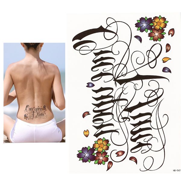 temporary english word tattoo stickers black letters feather body art 
temporary english word tattoo stickers black letters feather body art