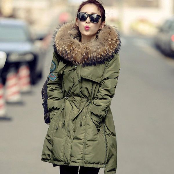 large real fur 2019 winter jacket women white duck down parka jackets natural raccoon fur collar female winter coat women parkas, Black
large real fur 2019 winter jacket women white duck down parka jackets natural raccoon fur collar female winter coat women parkas, Black