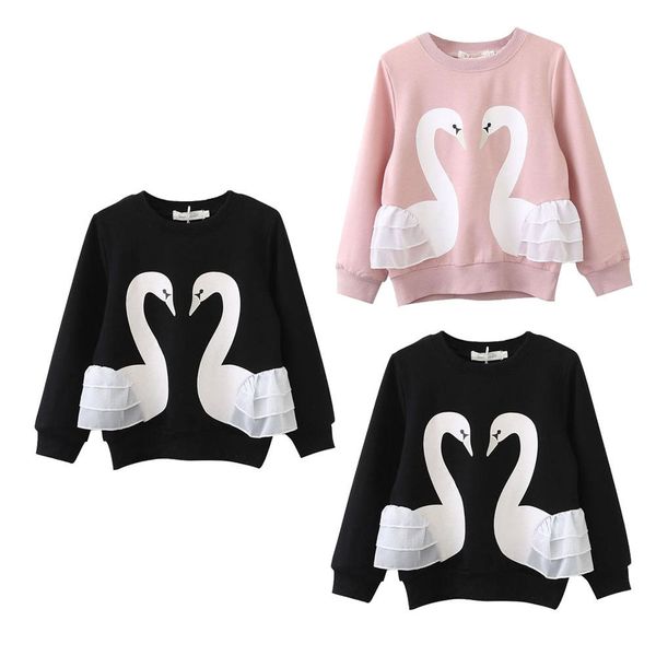 2018 child kids baby girl long sleeves cotton swan lace patchwork t-shirt blouse sweater clothes, Blue
2018 child kids baby girl long sleeves cotton swan lace patchwork t-shirt blouse sweater clothes, Blue