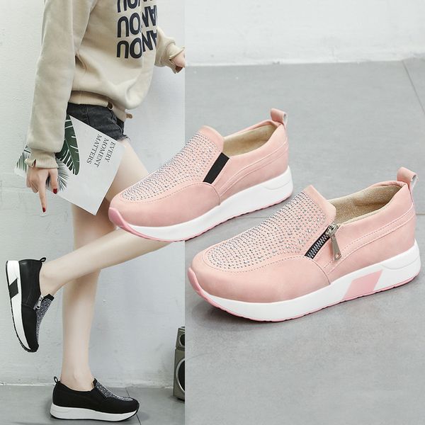 popular women's shoes 2019 europe and america man-made diamond selling extra high sports small leather shoes autumn women's, Black
popular women's shoes 2019 europe and america man-made diamond selling extra high sports small leather shoes autumn women's, Black