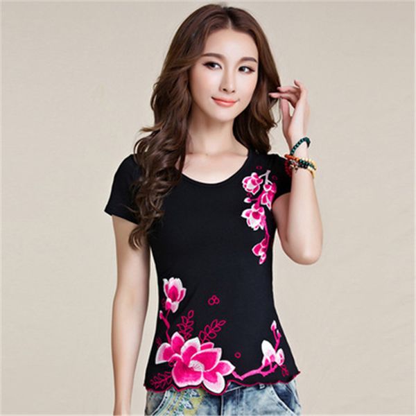 korean clothes 2019 summer flower embroidery short sleeve women t shirt cotton plus size o neck vintage feminina pz1387, White
korean clothes 2019 summer flower embroidery short sleeve women t shirt cotton plus size o neck vintage feminina pz1387, White