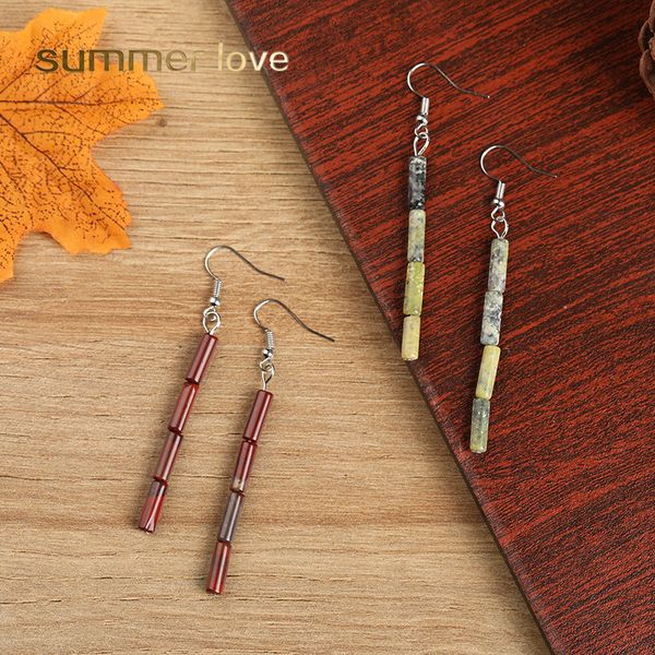 2019 new arrival colorful natural stone pendant dangle earring for women fashion handmade long round drop earring trendy jewelry wholesale, Silver
2019 new arrival colorful natural stone pendant dangle earring for women fashion handmade long round drop earring trendy jewelry wholesale, Silver