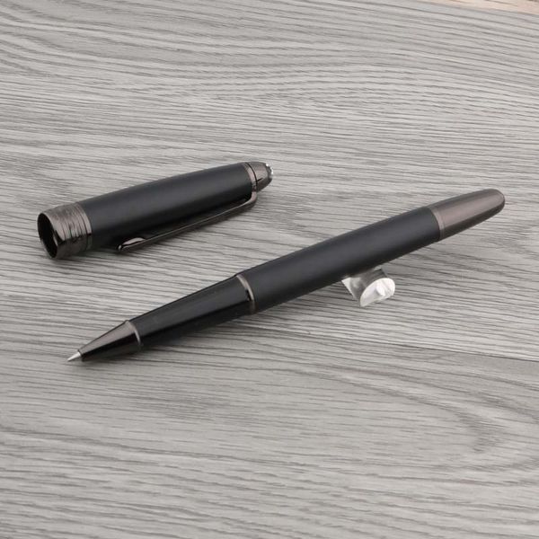 metal business gun gray black writing serial number gift 163 rollerball pen, Blue;orange 
metal business gun gray black writing serial number gift 163 rollerball pen, Blue;orange