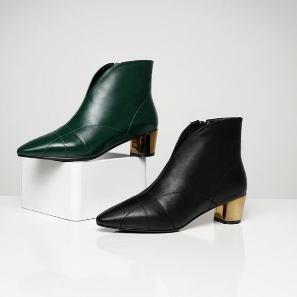 gpokhds 2019 women ankle boots soft cow leather winter short plush rome style green color pointed toe high heels boots size 43, Black
gpokhds 2019 women ankle boots soft cow leather winter short plush rome style green color pointed toe high heels boots size 43, Black