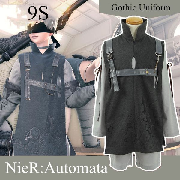 anime game nier:automata 9s gothic uniform cosplay costume fashion halloween carnival outfit custom-made size ing, Black
anime game nier:automata 9s gothic uniform cosplay costume fashion halloween carnival outfit custom-made size ing, Black